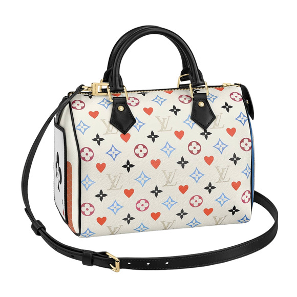 Louis Vuitton Game On Speedy Bandouliere 25 White Monogram Handle Shoulder Bag - Picture 1 of 12